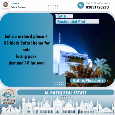 Residential Plot for Sale in Phase 4 - Safari Villas -  Bahria Orchard, Lahore - (BP-155504)