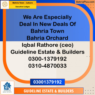 Residential Plot for Sale in Executive Lodges -  Bahria Town, Lahore - (BP-155507)