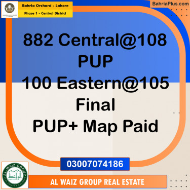 Residential Plot for Sale in Phase 1 - Central District -  Bahria Orchard, Lahore - (BP-155592)