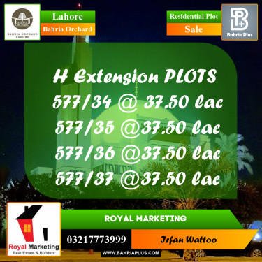 Residential Plot for Sale in Bahria Orchard, Lahore - (BP-155658)