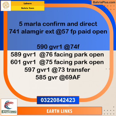 Residential Plot for Sale in Bahria Town, Lahore - (BP-155675)