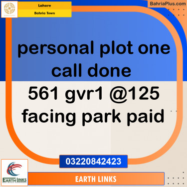 Residential Plot for Sale in Golf Phase 1 -  Bahria Town, Lahore - (BP-155680)
