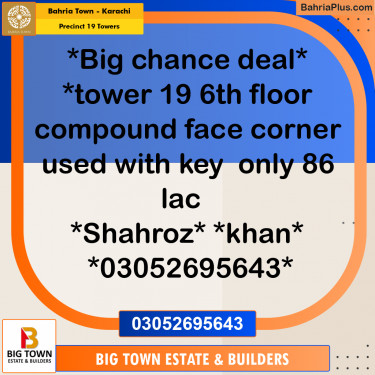 Residential Plot for Sale in Precinct 19 Towers -  Bahria Town, Karachi - (BP-155690)