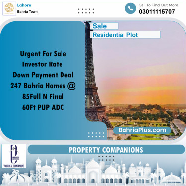Residential Plot for Sale in Bahria Town, Lahore - (BP-155756)