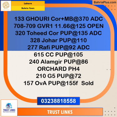 Residential Plot for Sale in Ghouri Commercial -  Bahria Town, Lahore - (BP-155778)