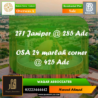 Residential Plot for Sale in Overseas A -  Bahria Town, Lahore - (BP-155798)