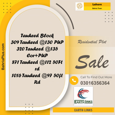 Residential Plot for Sale in Bahria Town, Lahore - (BP-155823)