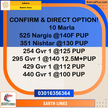 Residential Plot for Sale in Bahria Town, Lahore - (BP-155829)