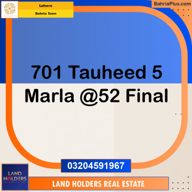 Residential Plot for Sale in Bahria Town, Lahore - (BP-155840)
