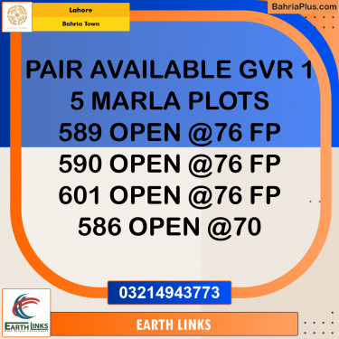 Residential Plot for Sale in Bahria Town, Lahore - (BP-155899)