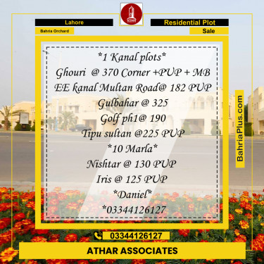 Residential Plot for Sale in Bahria Orchard, Lahore - (BP-155903)