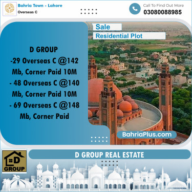 Residential Plot for Sale in Overseas C -  Bahria Town, Lahore - (BP-155918)