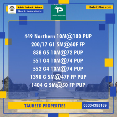 Residential Plot for Sale in Phase 1 - Northern District -  Bahria Orchard, Lahore - (BP-155933)
