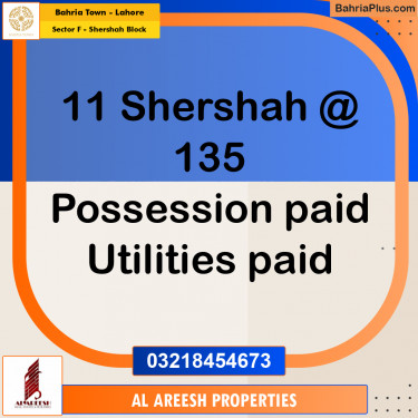 Residential Plot for Sale in Sector F - Shershah Block -  Bahria Town, Lahore - (BP-155974)