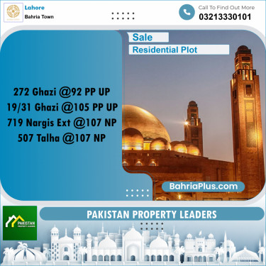 Residential Plot for Sale in Bahria Town, Lahore - (BP-155995)