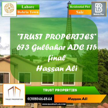 Residential Plot for Sale in Sector C - Gulbahar Block -  Bahria Town, Lahore - (BP-156027)