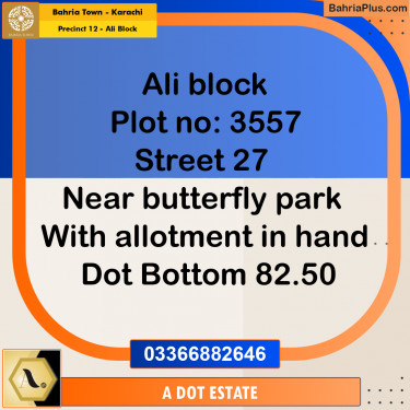 125 Sq. Yards Residential Plot for Sale in Precinct 12 - Ali Block -  Bahria Town, Karachi - (BP-156103)