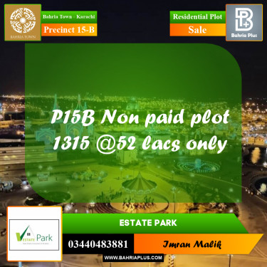 125 Sq. Yards Residential Plot for Sale in Precinct 15-B -  Bahria Town, Karachi - (BP-156158)