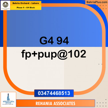 Residential Plot for Sale in Phase 4 - G4 Block -  Bahria Orchard, Lahore - (BP-156196)