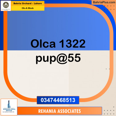 Residential Plot for Sale in OLC-A Block -  Bahria Orchard, Lahore - (BP-156197)