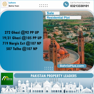 Residential Plot for Sale in Bahria Town, Lahore - (BP-156200)