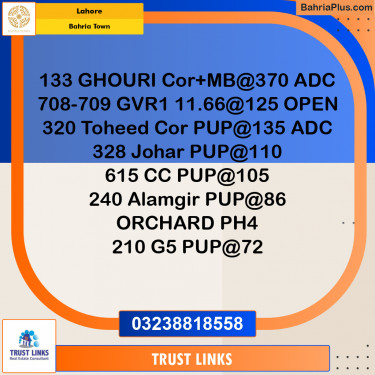 Residential Plot for Sale in Sector B - Ghouri Block -  Bahria Town, Lahore - (BP-156308)