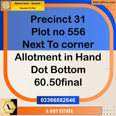 Residential Plot for Sale in Precinct 31 Plot -  Bahria Town, Karachi - (BP-156377)