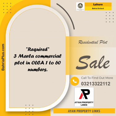 Residential Plot for Sale in Bahria Orchard, Lahore - (BP-156449)