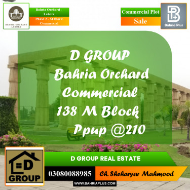 Commercial Plot for Sale in Phase 2 - M Block Commercial -  Bahria Orchard, Lahore - (BP-156563)
