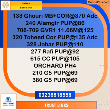 Residential Plot for Sale in Sector B - Ghouri Block -  Bahria Town, Lahore - (BP-156596)
