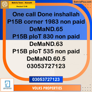 125 Sq. Yards Residential Plot for Sale in Precinct 15-B -  Bahria Town, Karachi - (BP-156672)