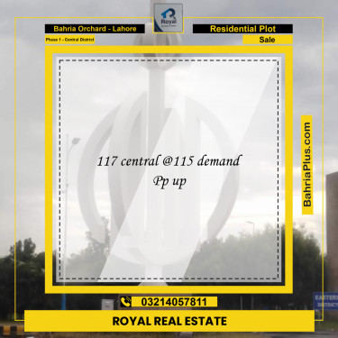 Residential Plot for Sale in Phase 1 - Central District -  Bahria Orchard, Lahore - (BP-156715)