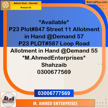 125 Sq. Yards Residential Plot for Sale in Precinct 23 -  Bahria Town, Karachi - (BP-156744)