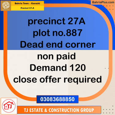 500 Sq. Yards Residential Plot for Sale in Precinct 27-A -  Bahria Town, Karachi - (BP-156750)