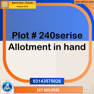 500 Sq. Yards Residential Plot for Sale in Precinct 27-A -  Bahria Town, Karachi - (BP-156835)