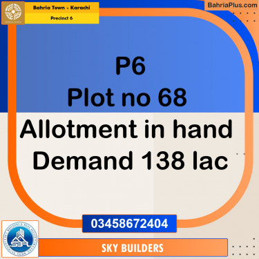 250 Sq. Yards Residential Plot for Sale in Precinct 6 -  Bahria Town, Karachi - (BP-156841)