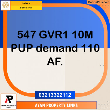 Residential Plot for Sale in Bahria Town, Lahore - (BP-156894)