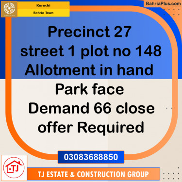Residential Plot for Sale in Precinct 27 -  Bahria Town, Karachi - (BP-156901)