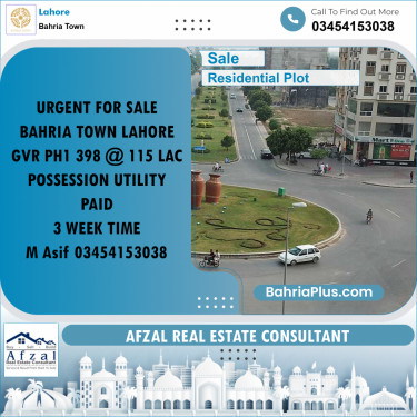Residential Plot for Sale in Golf Phase 1 -  Bahria Town, Lahore - (BP-156904)