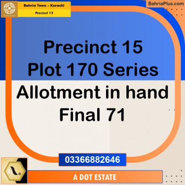 125 Sq. Yards Residential Plot for Sale in Precinct 15 -  Bahria Town, Karachi - (BP-156922)