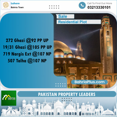 Residential Plot for Sale in Bahria Town, Lahore - (BP-156951)