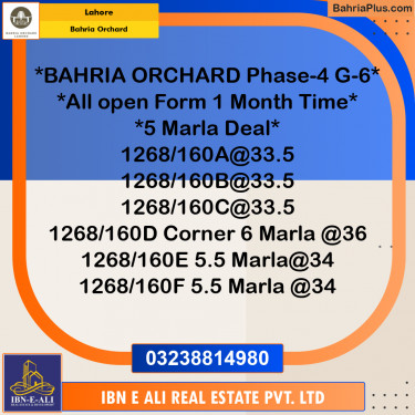 Residential Plot for Sale in Bahria Orchard, Lahore - (BP-156985)