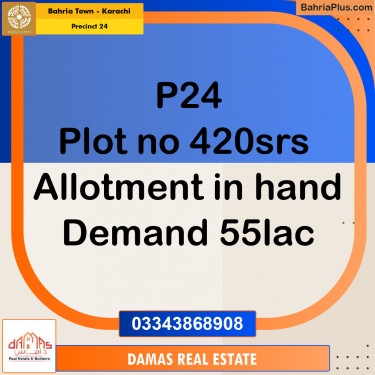125 Sq. Yards Residential Plot for Sale in Precinct 24 -  Bahria Town, Karachi - (BP-156995)