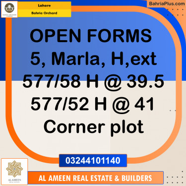 Residential Plot for Sale in Bahria Orchard, Lahore - (BP-157047)