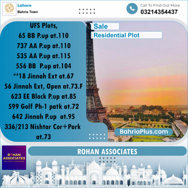 Residential Plot for Sale in Bahria Town, Lahore - (BP-157092)