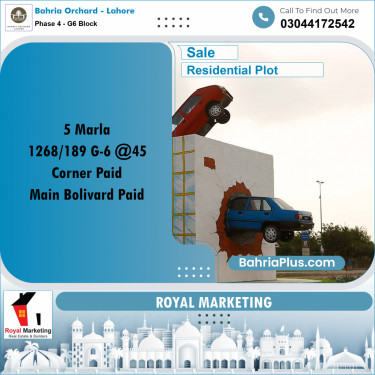 Residential Plot for Sale in Phase 4 - G6 Block -  Bahria Orchard, Lahore - (BP-157120)