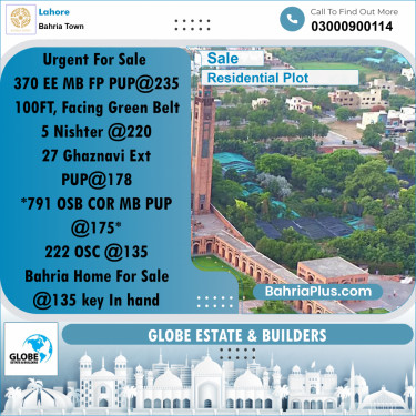 Residential Plot for Sale in Sector D - EE Block -  Bahria Town, Lahore - (BP-157151)