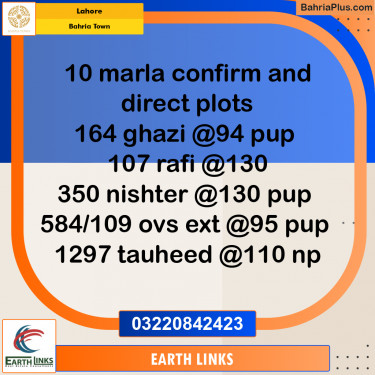 Residential Plot for Sale in Sector F - Ghazi Block -  Bahria Town, Lahore - (BP-157322)