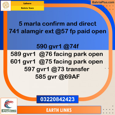 Residential Plot for Sale in Bahria Town, Lahore - (BP-157325)