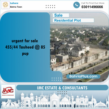 Residential Plot for Sale in Sector F - Tauheed Block -  Bahria Town, Lahore - (BP-157385)